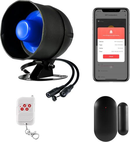 Smart Alarm System for Home Security, 120dB WiFi House Alarm Systems with Window Door Alarm Sensor and Remote Control, Alarm Security System for Shed Garage（Red） in Saudi Arabia