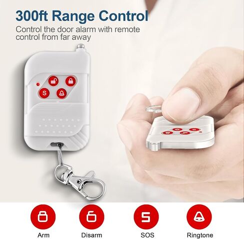 Smart Alarm System for Home Security, 120dB WiFi House Alarm Systems with Window Door Alarm Sensor and Remote Control, Alarm Security System for Shed Garage（Red） in Saudi Arabia