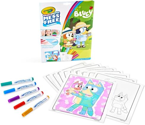 Crayola Color & Erase Bluey Puzzle Set, 12 Color In Puzzle Pieces, Reusable, Double Sided Kids Puzzle, Bluey Gift for Kids, 3+ in Kuwait