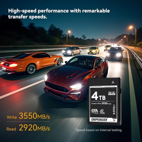 CFExpress 2.0 Type B 968GB بطاقة الذاكرة حتى 1750 ميجابايت/ثانية اقرأ 1420 ميغابايت/ثانية تسجيل فيديو RAW 8K متوافق مع Nikon D5/D6/Z7/Z9 Panasonic Canon EOS DJ للمصورين الذهب in Kuwait