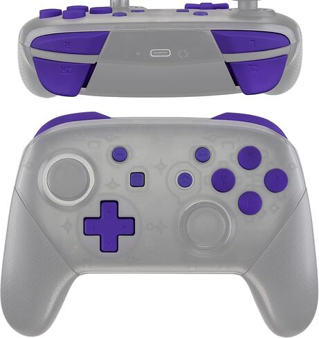 eXtremeRate Cherry Blossoms Pink ABXY D-pad ZR ZL L R Keys for Nintendo Switch Pro Controller, Glossy DIY Replacement Full Set Buttons with Tools for Nintendo Switch Pro - Controller NOT Included in Saudi Arabia