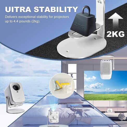 Projector Stand Table, Desktop Foldable Stand, Projector Ceiling Mount, Easy Setup with 180-Degree Adjustment, Compatible w HAPPRUN, TMY, PANSEBA, AuKing, YABER, ONOAYO, Aurzen D1 and More in Saudi Arabia