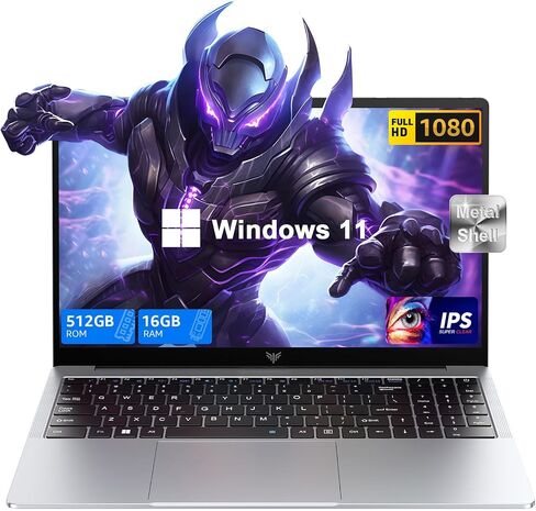 Gaming Laptop, 2024 Laptop Computer with Intel Quad-Core Processor(Up to 3.6GHz), 16GB DDR4 512GB SSD, Windows 11 Laptop, 15.6" IPS 1080P, Metal Shell, USB3.2, Long Battery Life in Saudi Arabia