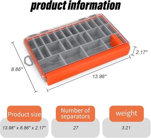Fishing Tackle Box 2Packs Small Plastic Lure Storage Organizer Waterproof 3600 Clear Tray With Removable Dividers in Kuwait