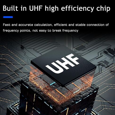 نظام ميكروفون لاسلكي UW140، مجموعة ميكروفون لاسلكي UHF بأربع قنوات مع أربعة ميكروفونات محمولة، تردد قابل للتعديل، مدى طويل 260 قدم، مثالي للكنيسة والكاريوكي وحفلات الزفاف والمناسبات in Kuwait