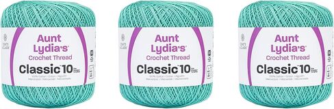 Aunt Lydia Classic Copper Mist Crochet - 3 Pack of 350y/320m - Cotton - Gauge 10 - Crochet in Kuwait