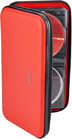 CD DVD Case, 72 Capacity Heavy Duty Wallet, DVD CD Case Holder for Car, Hard Shell Sturdy case, CD Disk Holder, DVD disc Binder, Booklet, Protective Blu-ray Wallet (72 Capacity,Dark green) in Saudi Arabia