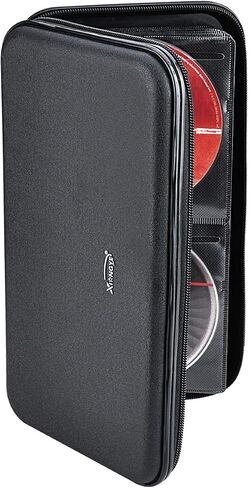 CD DVD CASE ، 72 محفظة شديدة التحمل ، حامل CD DVD للسيارة ، حالة صلبة قوية ، حامل قرص CD ، موثق قرص DVD ، كتيب ، محفظة Blu-ray الواقية (72 سعة ، أبيض) in Saudi Arabia