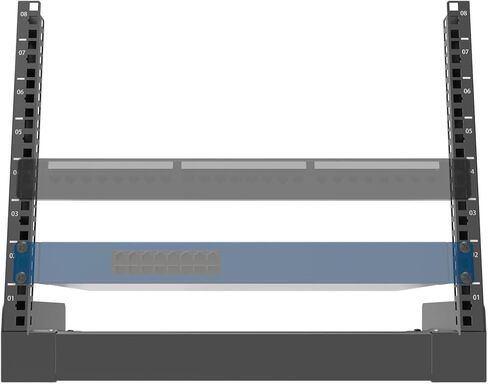 JINGCHENGMEI 6U Desktop Network Rack 19 inches Small Open Frame Rack 2 Post Free-Standing Tabletop Rack for Patch Panel, Data, AV, IT,Studio or Computer Equipment (6U) in Saudi Arabia