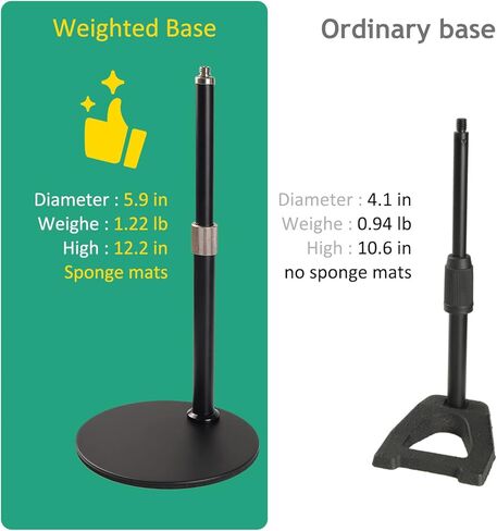 AT2020 Boom Arm Stand, Adjustable Mic Arm Stand with Shock Mount, Foam Windscreen and Cable Ties, for AT2020 AT2020USB AT2020USB+ AT2035 Mic in Saudi Arabia