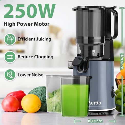 Slow Juicer, Juicer Cold Pressed Easy to Clean in Saudi Arabia