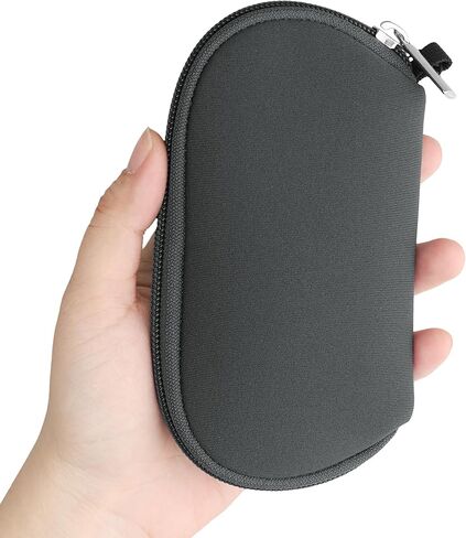 kwmobile Neoprene Case Compatible with Logitech Pebble Mouse 2 M350s / M350 - Case for Mouse Soft Pouch Carry Bag - Black in Kuwait