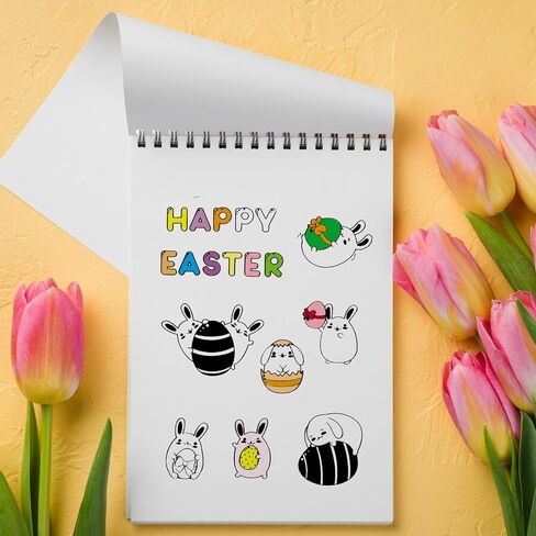 Easter Clear Stamps for Card Making, Happy Easter Words Bunny Eggs Rubber Stamps Easter Transparent Silicone Stamp Seal for Easter Spring DIY Scrapbooking Photo Album Decorations Supplies in Kuwait