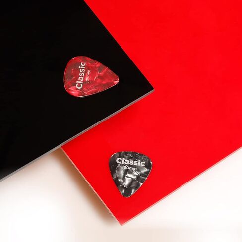 D'Addario Celluloid Guitar Picks - Guitar Accessories - Guitar Picks for Acoustic Guitar, Electric Guitar, Bass Guitar - Natural Feel, Warm Tone - Red, Extra Heavy 1.25mm Heavy, 25-pack in Kuwait