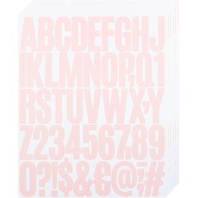 8 Sheets Letter Number Stickers, 2 Inch Vinyl Alphabet Stickers, Self-Adhesive Punctuation Letters Number Stickers for Mailbox, Scrapbooking, Decoration, Craft, Arts, DIY, Decor-Silver in Kuwait