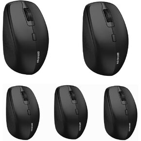 Wireless Mouse: Bluetooth Mouse for Laptop BT 5.0/3.0 Wireless 2.4G Computer Mouse Optical Silent Mice with USB Receiver 3 Adjustable DPI for MacBook Laptop Notebook PC Tablet (Black) in Saudi Arabia
