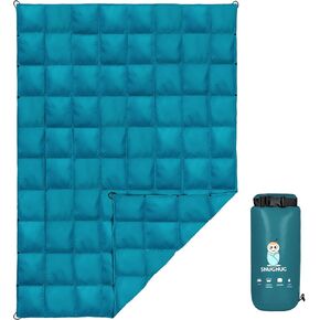 Puffy Blanket for Cold Weather - Down Camping Blanket with Sustainable Insulation, Lightweight & Warm Outdoor Camping Quilt, Water-Resistant, Compact & Packable