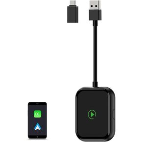 Dual-Mode Wireless Carplay & Android Auto Adapter for Apple and Android Phones, Plug & Play Without Delays, 2025 Upgraded Bluetooth CarPlay Adapter for Cars with Wired CarPlay and Android Auto