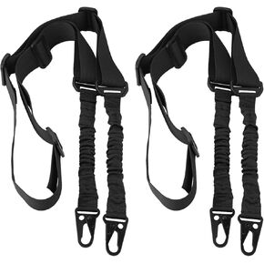 Accmor Rifle Sling 2 Point Gun Sling, 2 Pack Guns Straps Extra Long, Two Points Traditional Slings Rifles Strap with Metal Hook for Outdoor Sports
