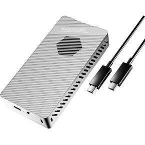 40Gbps NVMe Enclosure for M.2 SSD - Thunderbolt 4 Compatible, Tool-Free Aluminum Design with Fanless Efficient Cooling, Supports M.2 Sizes 2280/2260/2242/2230