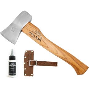 1844 Helko Werk Germany Classic Scout Axe - Made in Germany Felling Axe, Cutting Axe, Camping Axe, for felling trees, cutting wood, splitting camp firewood - Head 2.5 lbs, Handle 28 in. (Scout) #10492