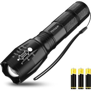 Victoper LED Flashlight 2 Pack Red, Bright 2000 Lumens Tactical Flashlights High Lumens with 5 Modes, Waterproof Zoomable Flash Light for Outdoor, Gifts for New Year 2025 Camping Essentials Gear