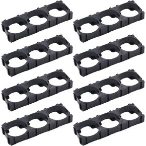 Fielect 50Pcs 21700 Lithium Ion Cell Double Battery Holder Bracket for DIY Battery Pack 21.7mm Hole Dia
