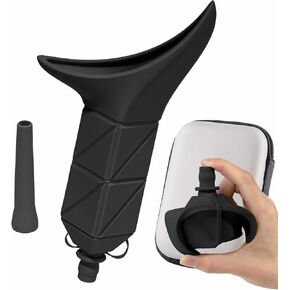 Female Urination Device, Foldable Female Urinal, Reusable Women Pee Funnel Allows Women to Pee Standing Up,Silicone Portable Pee Cup with Tube Case for Camping,Outdoor,Travel,Hiking