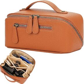 Cable Organizer Travel Case, Tech Pouch Electronic Accessories Carry Storage Bag Small 2L Brwon