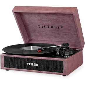 Victrola Parker Bluetooth Suitcase Record Player with 3-Speed Turntable, Light Beige (VSC-580BT-LBB)