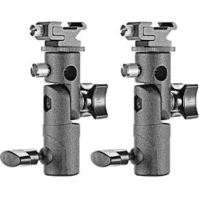 Neewer Universal E-Type Camera Flash Speedlite Mount Light Stand Bracket Umbrella Shoe Holder Compatible with Nikon Pentax Olympus and other Flashes with Standard Shoe Mount