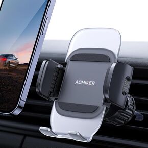Dashboard Car Phone Mount Holder - [2024 Spring Clip] 3in1 Long Arm Suction Cup Car Cell Phone Holder, Windscreen Air Vent Automobile Cradle for iPhone, All 4-7" Cellphone