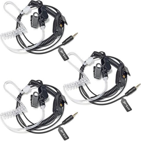 HYS Walkie Talkie Earpiece Surveillance Headset with Mic, W/Clear Acoustic Coil Tube Audio Kit for Cobra Microtalk Cxt195 PX655 Cx112 PX650 ACXT1035r ACXT145 RX385 RX685 Handheld Radio (Pack of 1) in Saudi Arabia