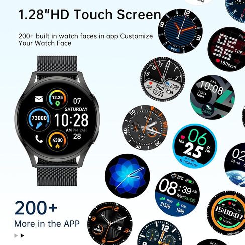 Smart Watch for Men Women Fitness: Waterproof Make/Answer Call Smart Watches for Men Digital Mens Watches Running Step Tracker Smartwatch Android Phones iPhone Samsung Compatible Heart Rate Monitor in Saudi Arabia