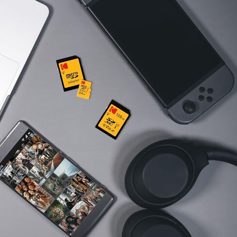 كوداك ذاكرة microSD فائقة الاداء UHS-I U3 V30 A1 بسعة 64 جيجابايت مع محول in Kuwait