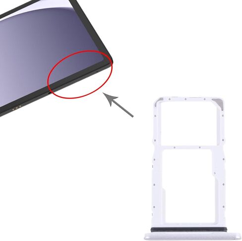 صينية بطاقة SIM+ استبدال فتحة صينية بطاقة Micro SD لـ Samsung Galaxy Tab A9+ 5G SM-X215 ، استبدال علبة بطاقة SIM لـ Samsung Galaxy Tab A9+ 5G SM-X215 (أسود) in Kuwait