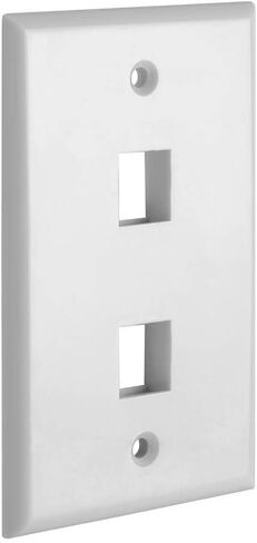 CMPLE - 4 Port Keystone Wall Plate 1 لوحة حائط عصابة مع حجم قياسي Ethernet Wall Plate Keystone لوحة الحائط متوافقة مع مقبس Keystone ، HDMI Keystone - أبيض in Kuwait