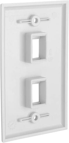 CMPLE - 4 Port Keystone Wall Plate 1 لوحة حائط عصابة مع حجم قياسي Ethernet Wall Plate Keystone لوحة الحائط متوافقة مع مقبس Keystone ، HDMI Keystone - أبيض in Kuwait