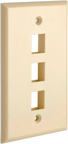 CMPLE - 4 Port Keystone Wall Plate 1 لوحة حائط عصابة مع حجم قياسي Ethernet Wall Plate Keystone لوحة الحائط متوافقة مع مقبس Keystone ، HDMI Keystone - أبيض in Kuwait