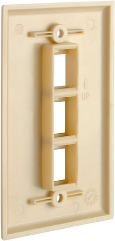 CMPLE - 4 Port Keystone Wall Plate 1 لوحة حائط عصابة مع حجم قياسي Ethernet Wall Plate Keystone لوحة الحائط متوافقة مع مقبس Keystone ، HDMI Keystone - أبيض in Kuwait