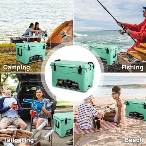 Hard Portable Insulated Cooler with Detachable Handle Heavy Duty for Camping, Fishing,Tailgating, Beach, Picnic, Boating, Sports in Saudi Arabia