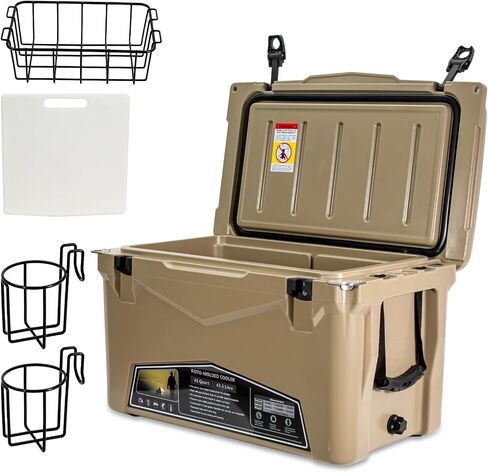 Hard Portable Insulated Cooler with Detachable Handle Heavy Duty for Camping, Fishing,Tailgating, Beach, Picnic, Boating, Sports in Saudi Arabia