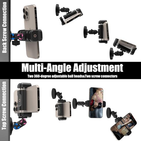 Gym Magnetic Phone Holder Mount,Portable Magnetic Cell Phone Holder for Gym,360 Degree Adjustable,Compatible with 4-7" Smartphones in Saudi Arabia