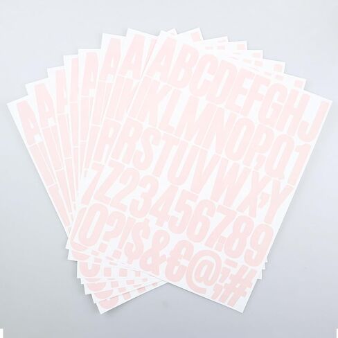 8 Sheets Letter Number Stickers, 2 Inch Vinyl Alphabet Stickers, Self-Adhesive Punctuation Letters Number Stickers for Mailbox, Scrapbooking, Decoration, Craft, Arts, DIY, Decor-Silver in Kuwait