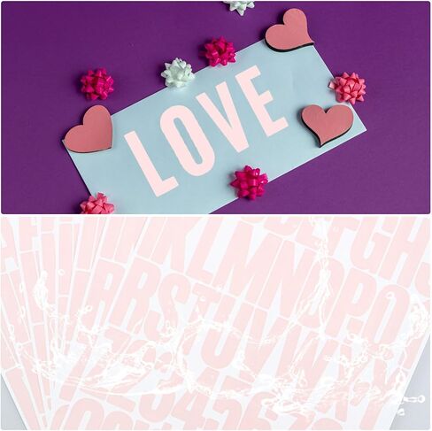 8 Sheets Letter Number Stickers, 2 Inch Vinyl Alphabet Stickers, Self-Adhesive Punctuation Letters Number Stickers for Mailbox, Scrapbooking, Decoration, Craft, Arts, DIY, Decor-Silver in Kuwait