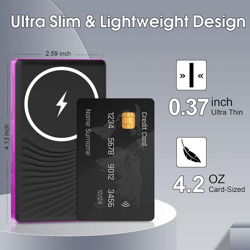 Dbasne Magnetic Portable Charger, 5,000mAh Mag-Safe Slim Wireless Power Bank with USB C PD 20W QC3.0 Wired Fast Charging, Battery Pack Compatible with iPhone 16/16 Pro/16 Pro Max/15/15 Pro Series in Saudi Arabia