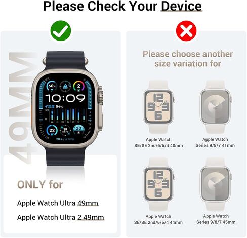 Tensea 2Pack for Apple Watch Screen Protector 45mm 41mm 44mm 40mm 49mm Accessories, Protective Soft Film with Installation Kit, for iWatch Series 9 8 7 6 5 4 SE SE 2nd Generation Ultra Ultra 2 in Saudi Arabia