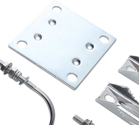 Antenna Mast Clamp V Jaw Block with U Bolts, Adjustment Aluminum Alloy, Antenna Mast Bracket Mount for Roof Wall (A) in Kuwait