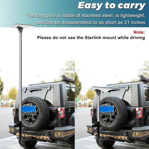 Starlink Mini Pole Mount, Lymorexan 8 Ft Starlink Mimi Mounting Kit with 4.5" Suction Feet, Removable Stainless Steel Pole, Starlink Mini Suction Cup Mount,Starlink Mini Car Mount in Saudi Arabia