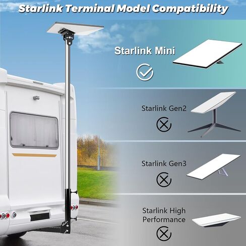 Starlink Mini Pole Mount, Lymorexan 8 Ft Starlink Mimi Mounting Kit with 4.5" Suction Feet, Removable Stainless Steel Pole, Starlink Mini Suction Cup Mount,Starlink Mini Car Mount in Saudi Arabia